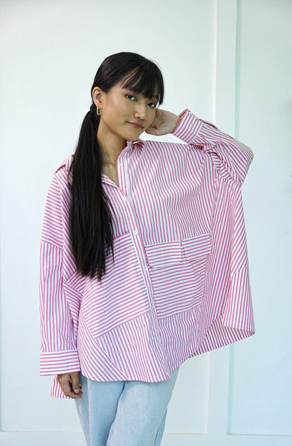 Candy Stripe Freestyle Daily Shirt Red