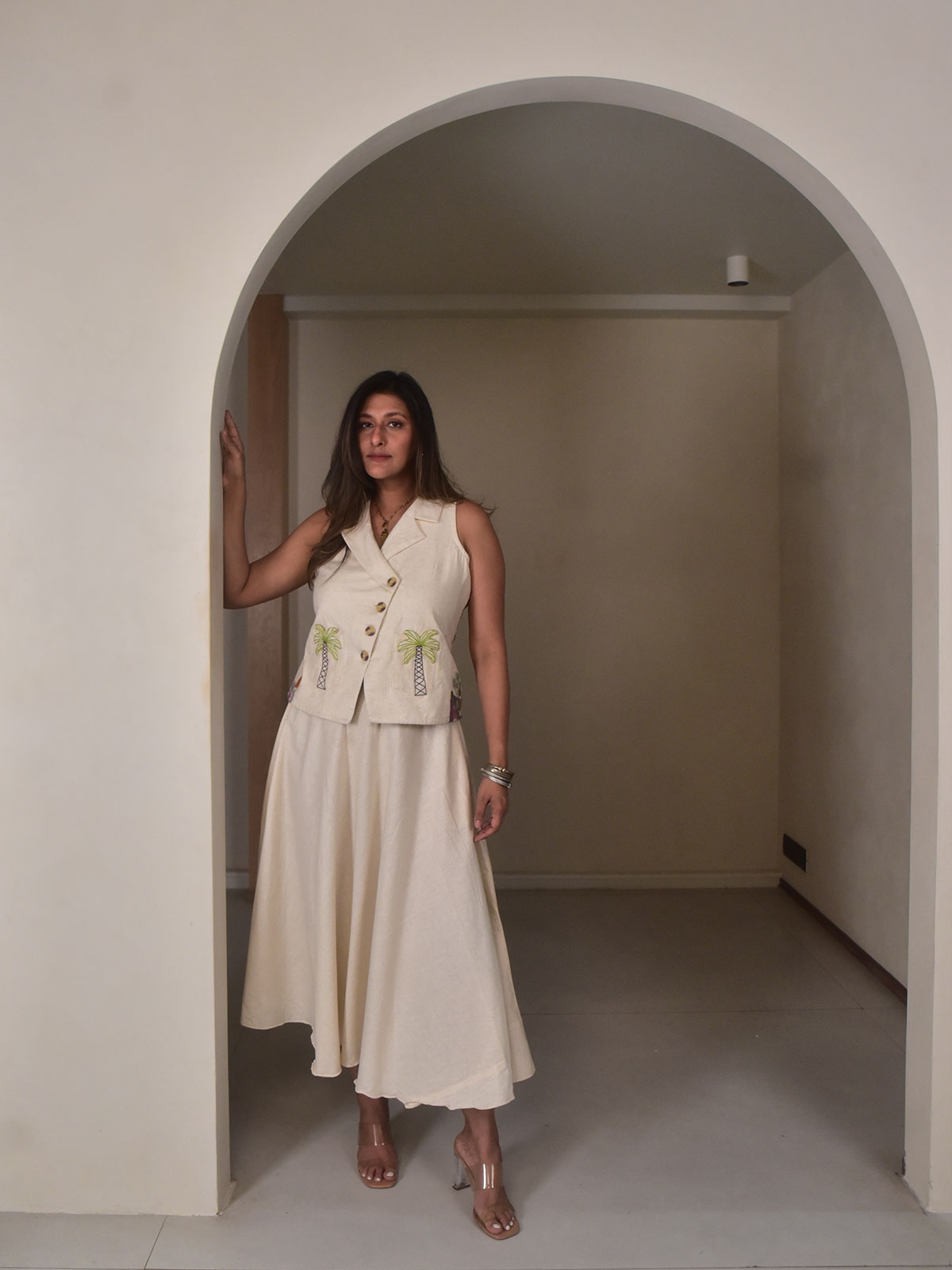 Amara Applique Vest Set