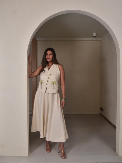 Amara Applique Vest Set