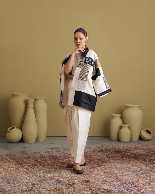 The Ivory & Black Anokhi Jacket