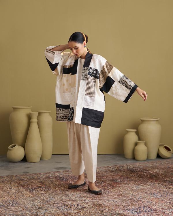 The Ivory & Black Anokhi Jacket