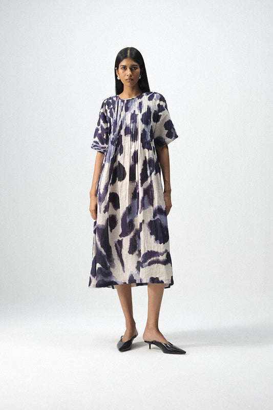 Samburu Linen Pintucks Dress
