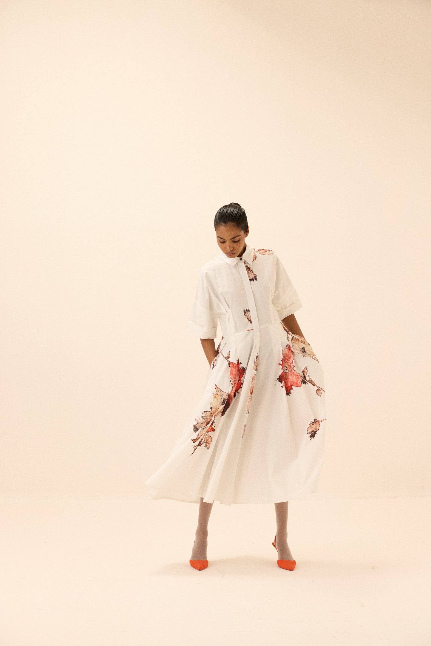 Caucasian Shirt Dress