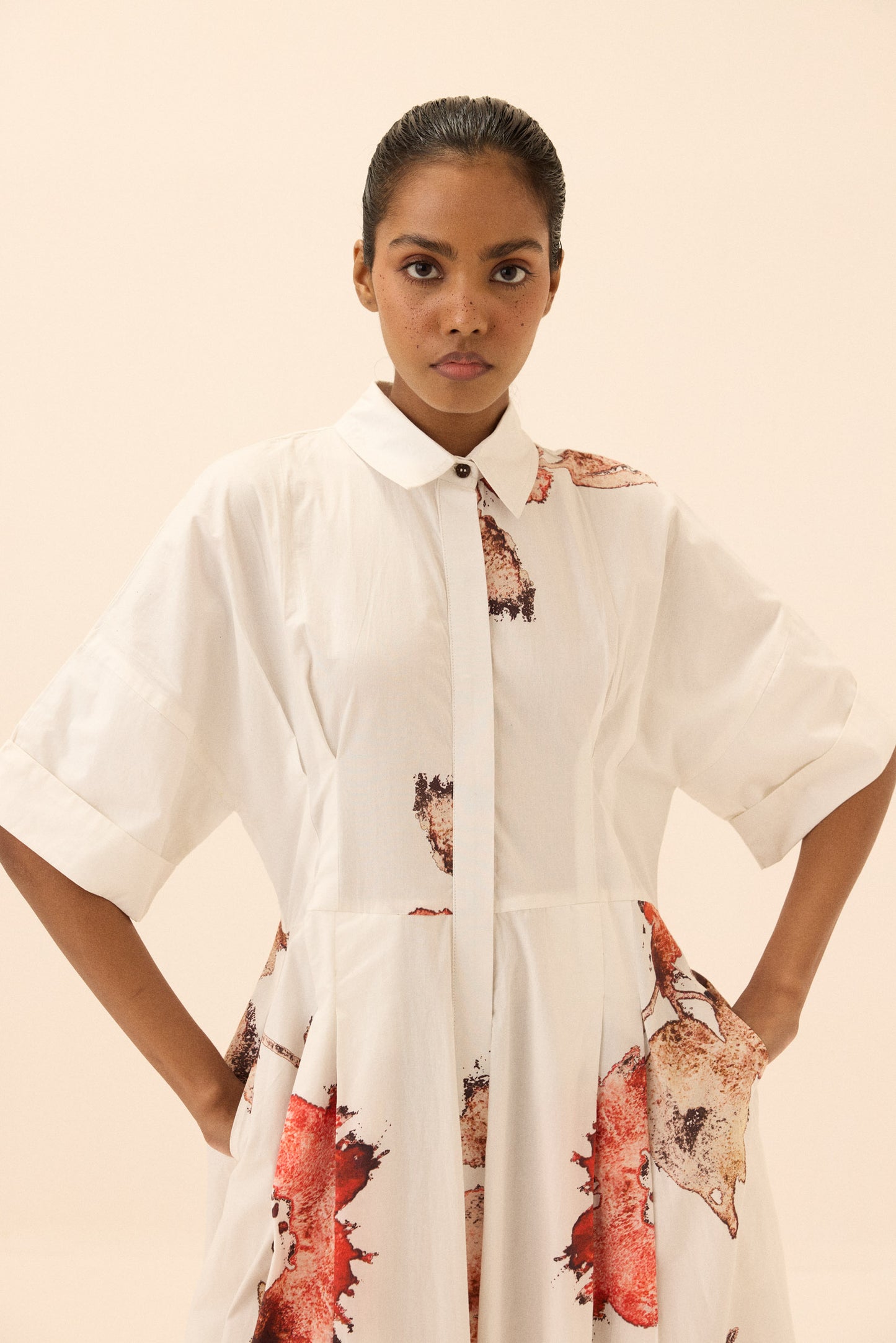 Caucasian Shirt Dress