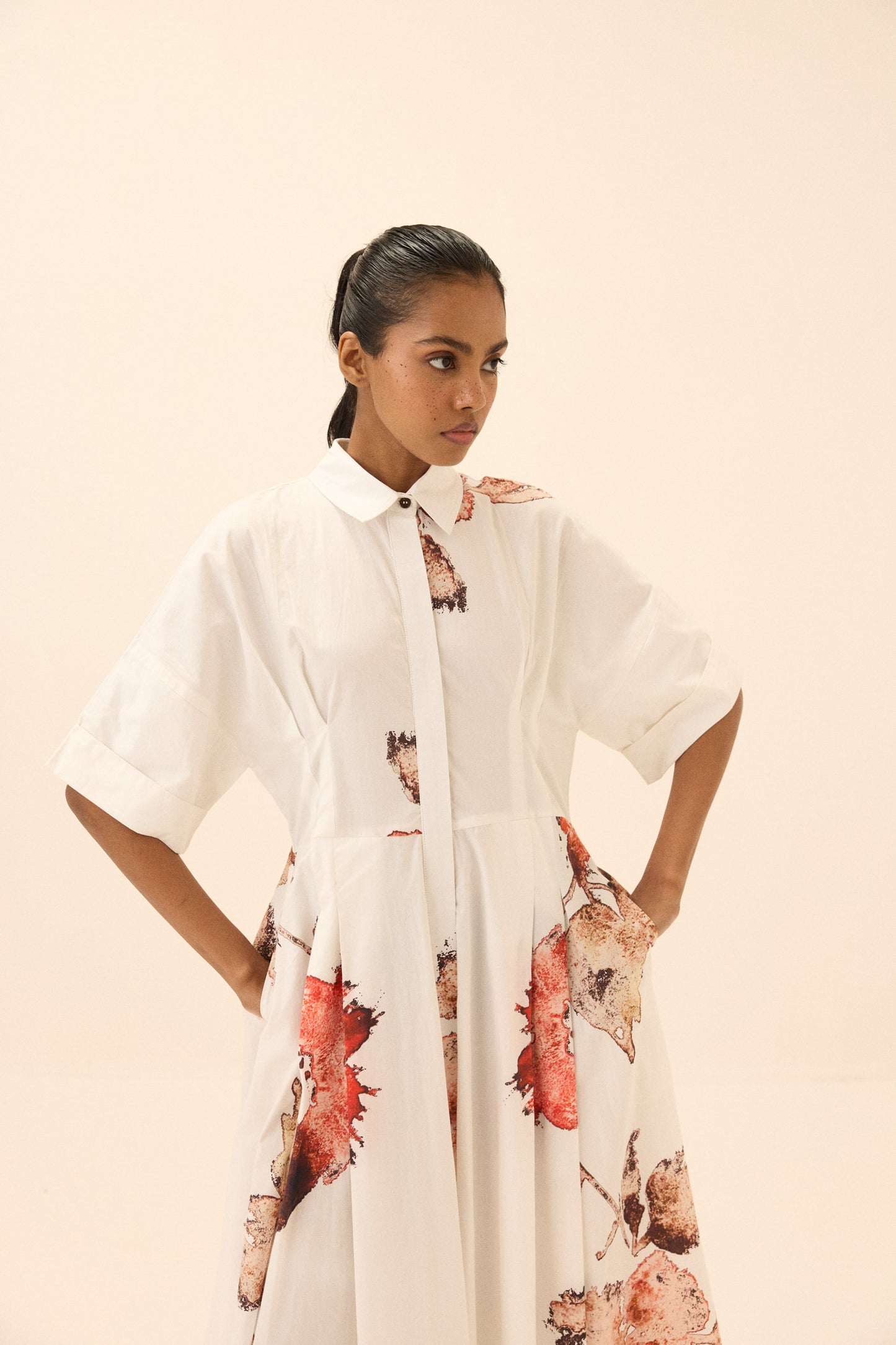 Caucasian Shirt Dress
