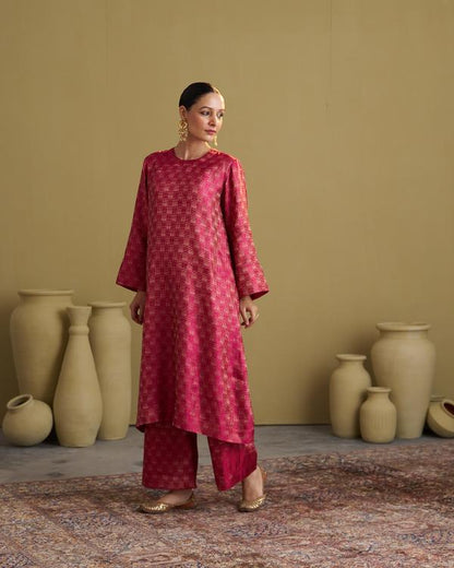 The Rani Pink Banarasi Silk Set