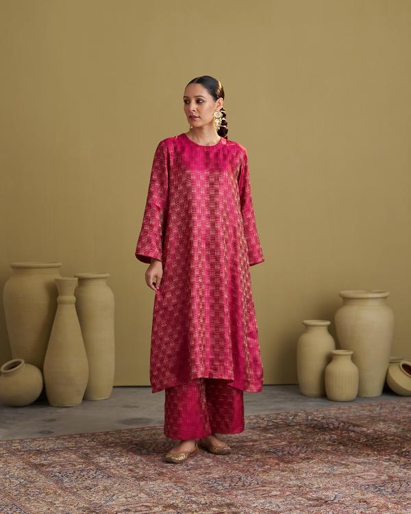 The Rani Pink Banarasi Silk Set