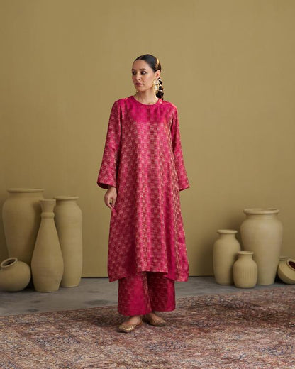 The Rani Pink Banarasi Silk Set