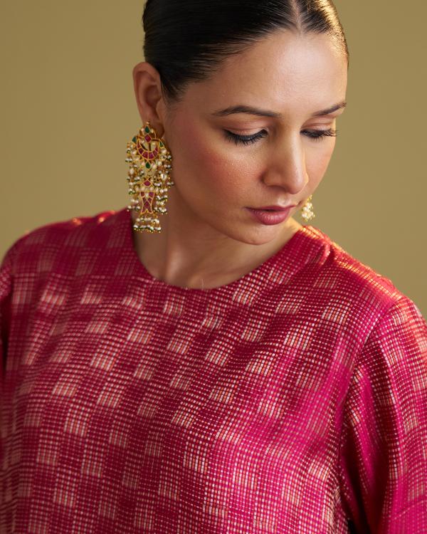 The Rani Pink Banarasi Silk Set