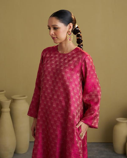 The Rani Pink Banarasi Silk Set