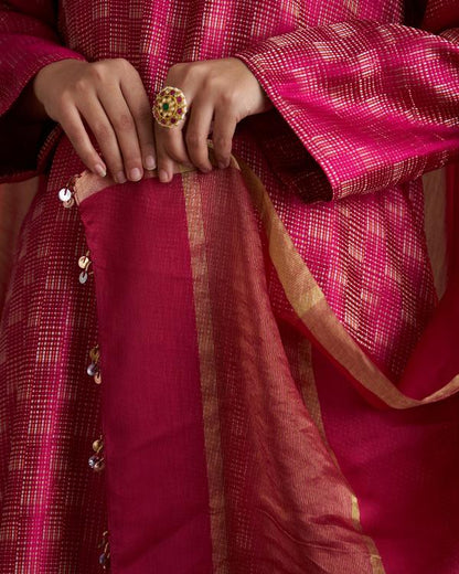 The Rani Pink Banarasi Silk Set