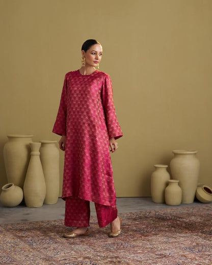 The Rani Pink Banarasi Silk Set
