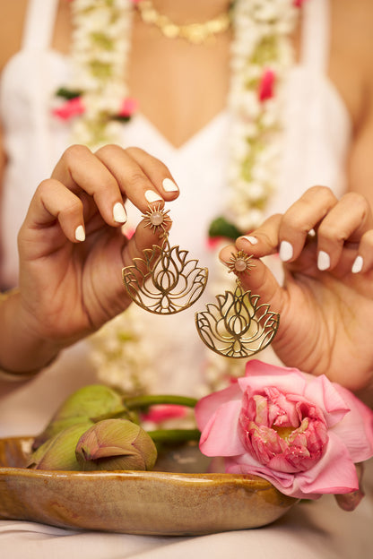 Padma Moonstone Studs