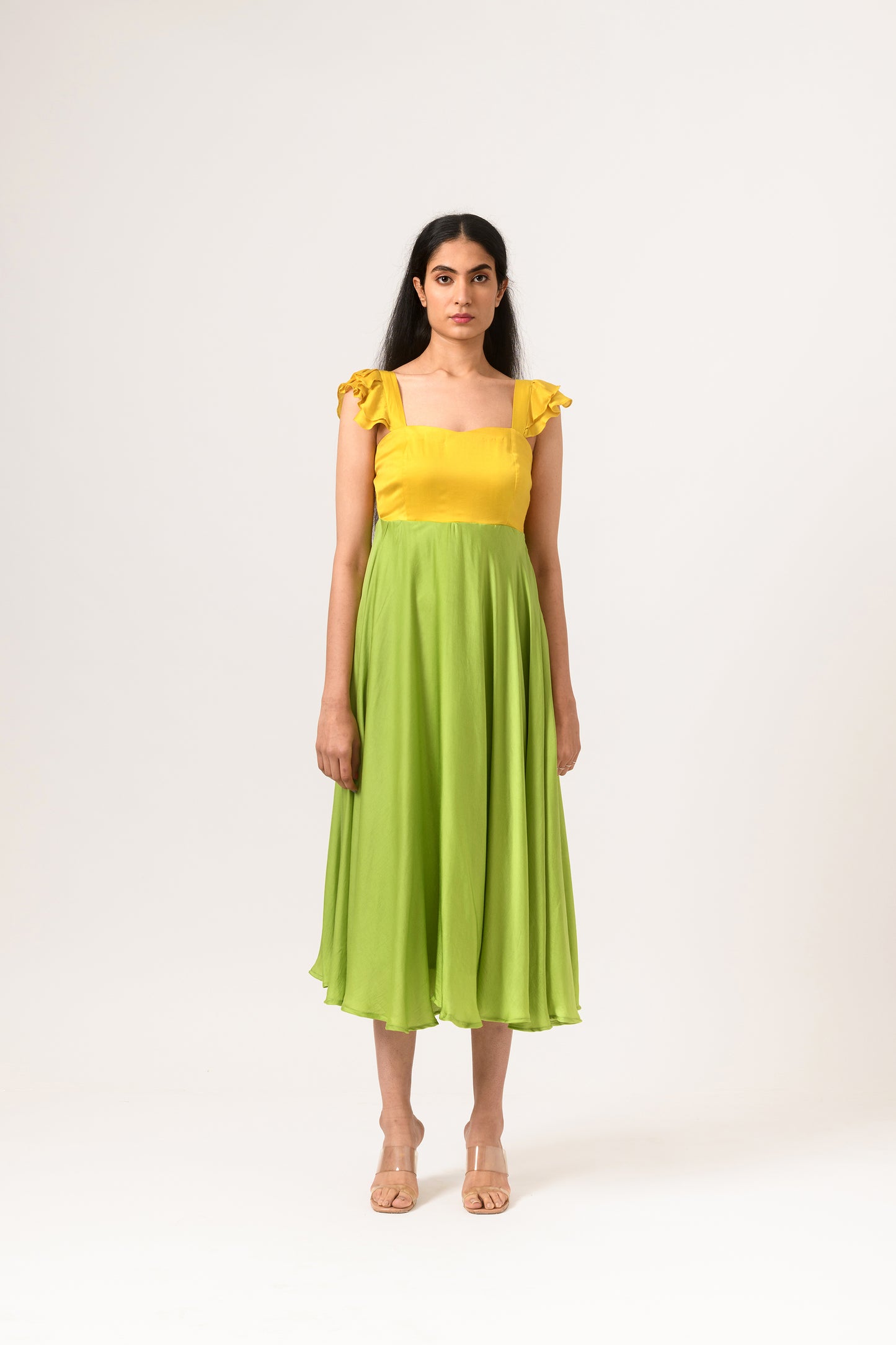 Yellow-Green Umbrella Dress