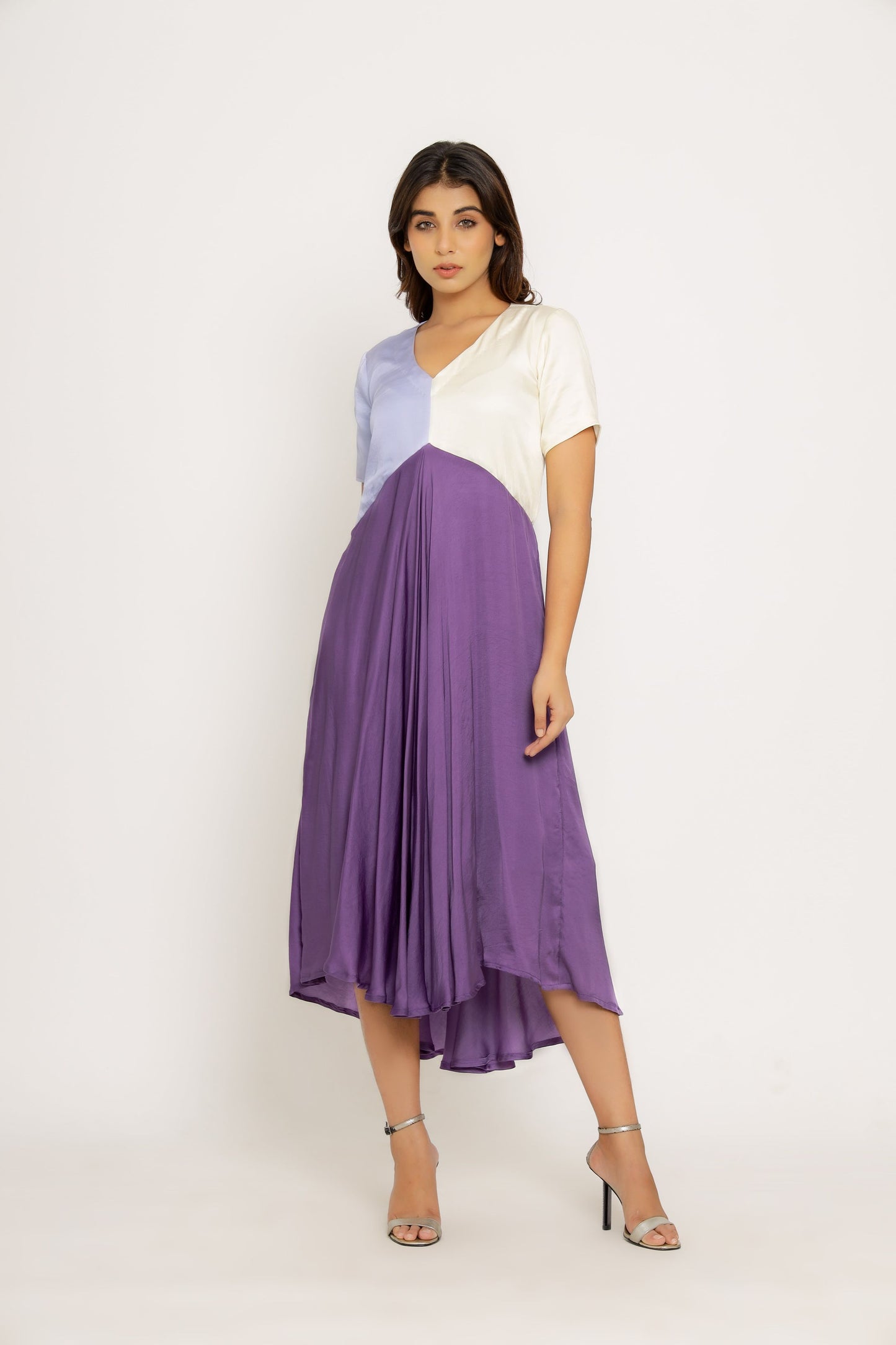 Purple-Lilac Midi Dress