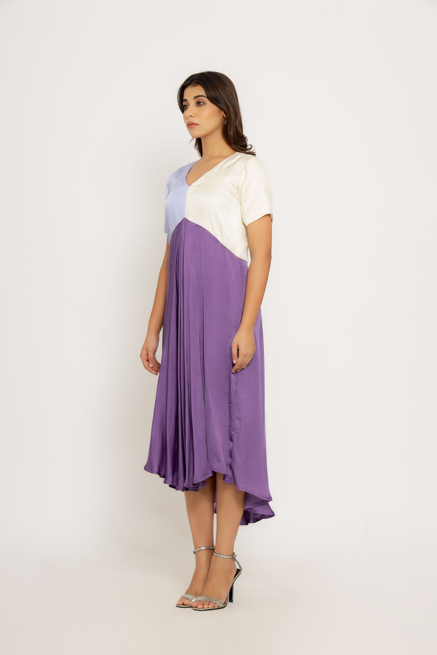 Purple-Lilac Midi Dress