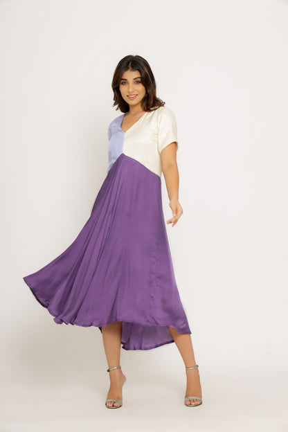 Purple-Lilac Midi Dress