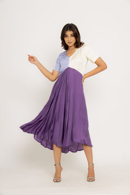 Purple-Lilac Midi Dress