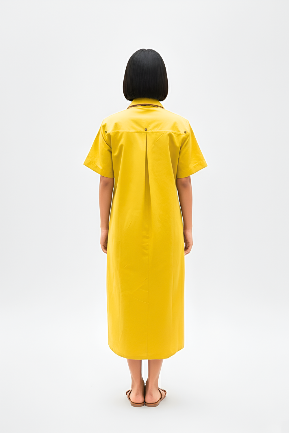 Mango Yellow-Tuscan Red Shirt Dress