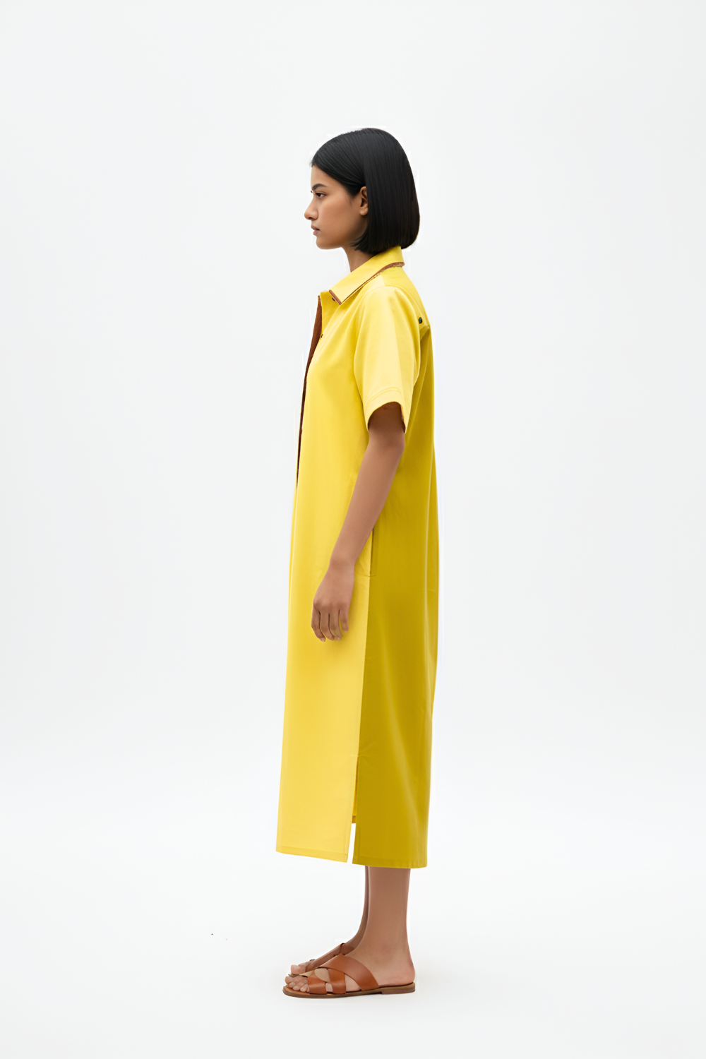 Mango Yellow-Tuscan Red Shirt Dress