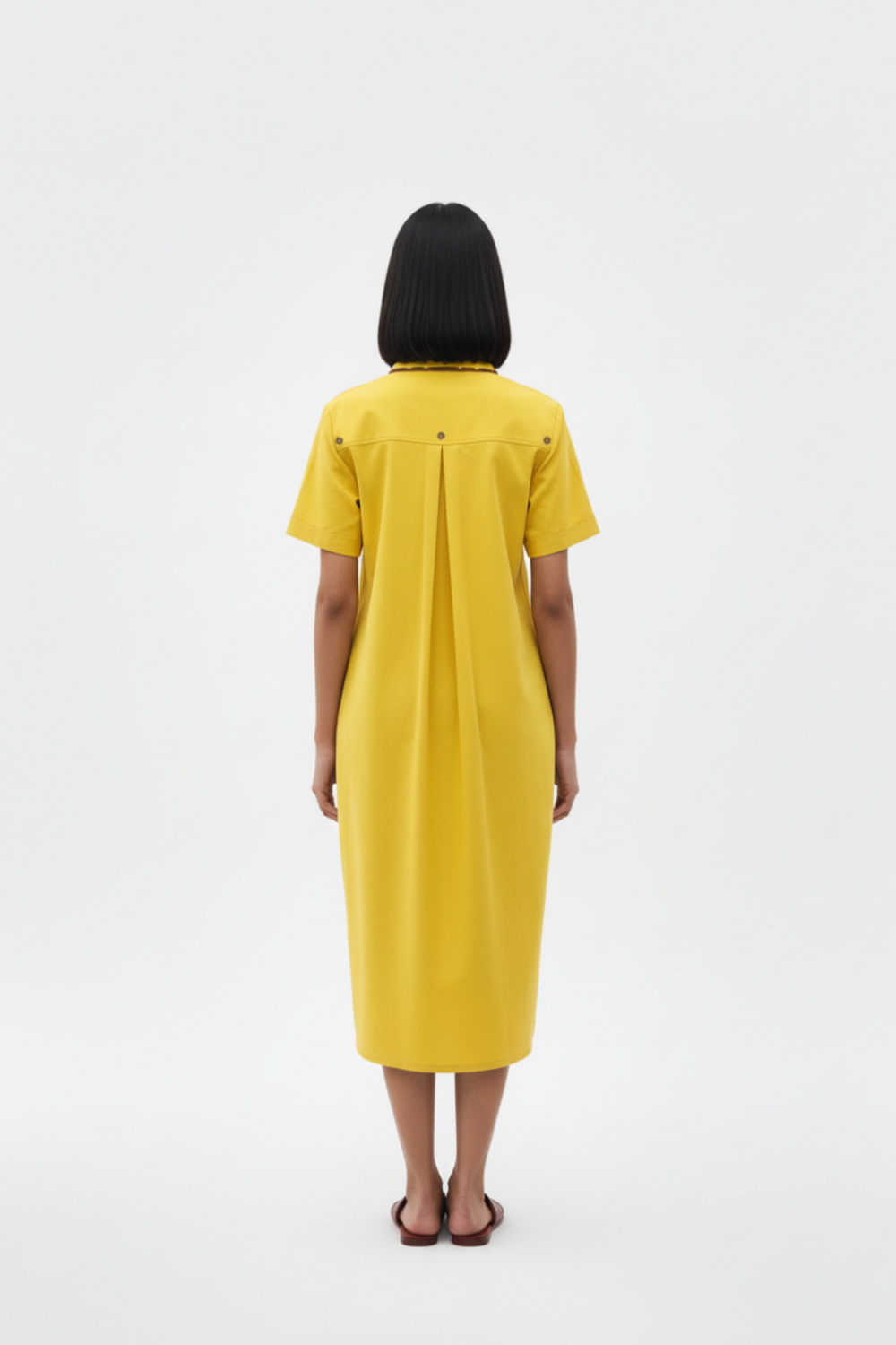 Mango Yellow-Tuscan Red Shirt Dress