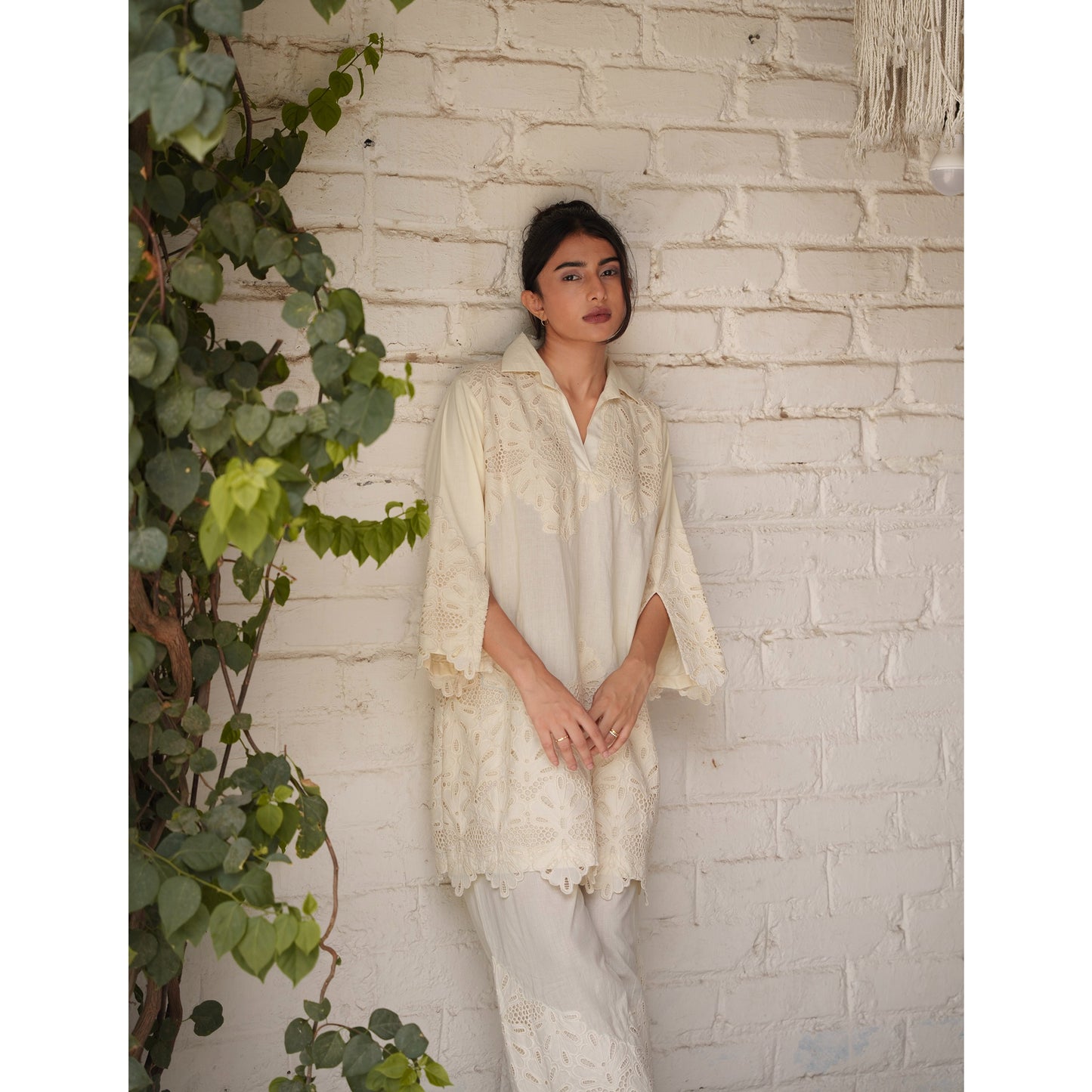 Capsule 18, Beige Cotton ,Cutwork