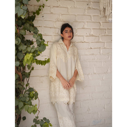 Capsule 18, Beige Cotton ,Cutwork