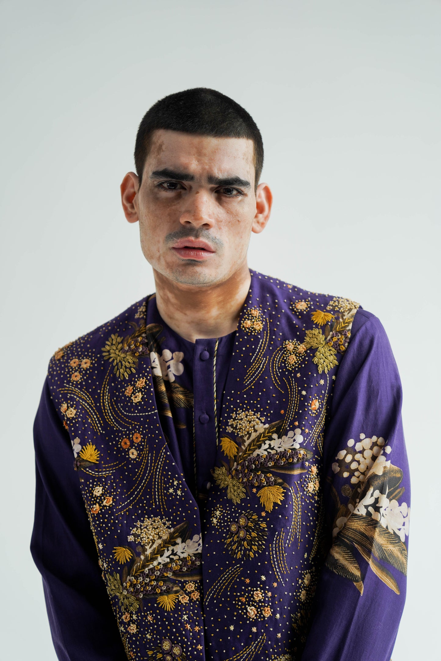 Amethyst Mens Embroidered Vest