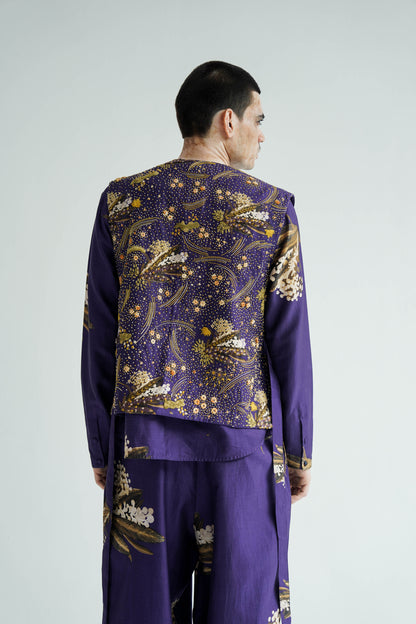 Amethyst Mens Embroidered Vest