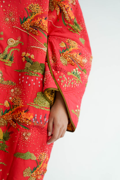 Red Firefly Puffer Jacket Dress