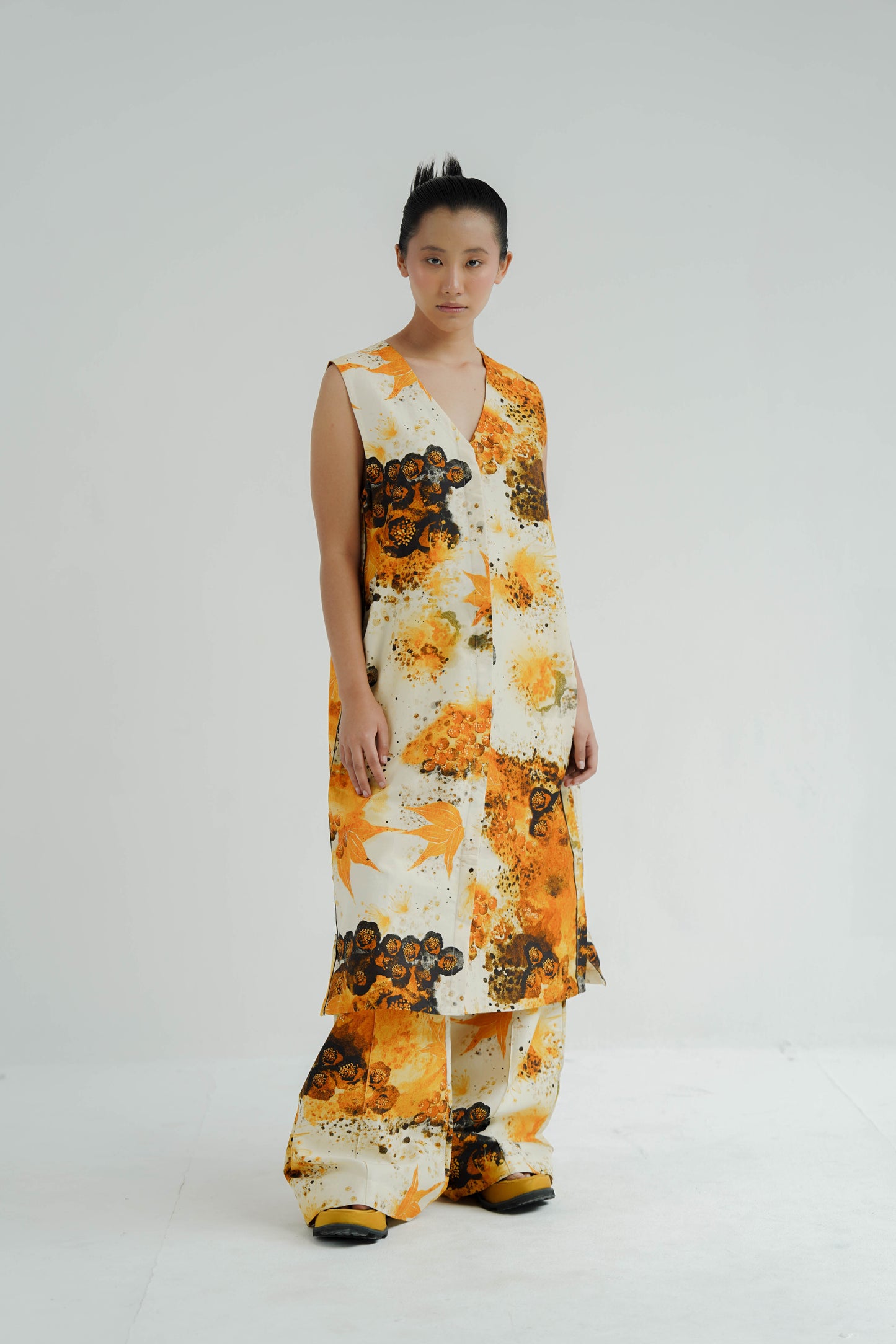 Mustard Florid Co-ord