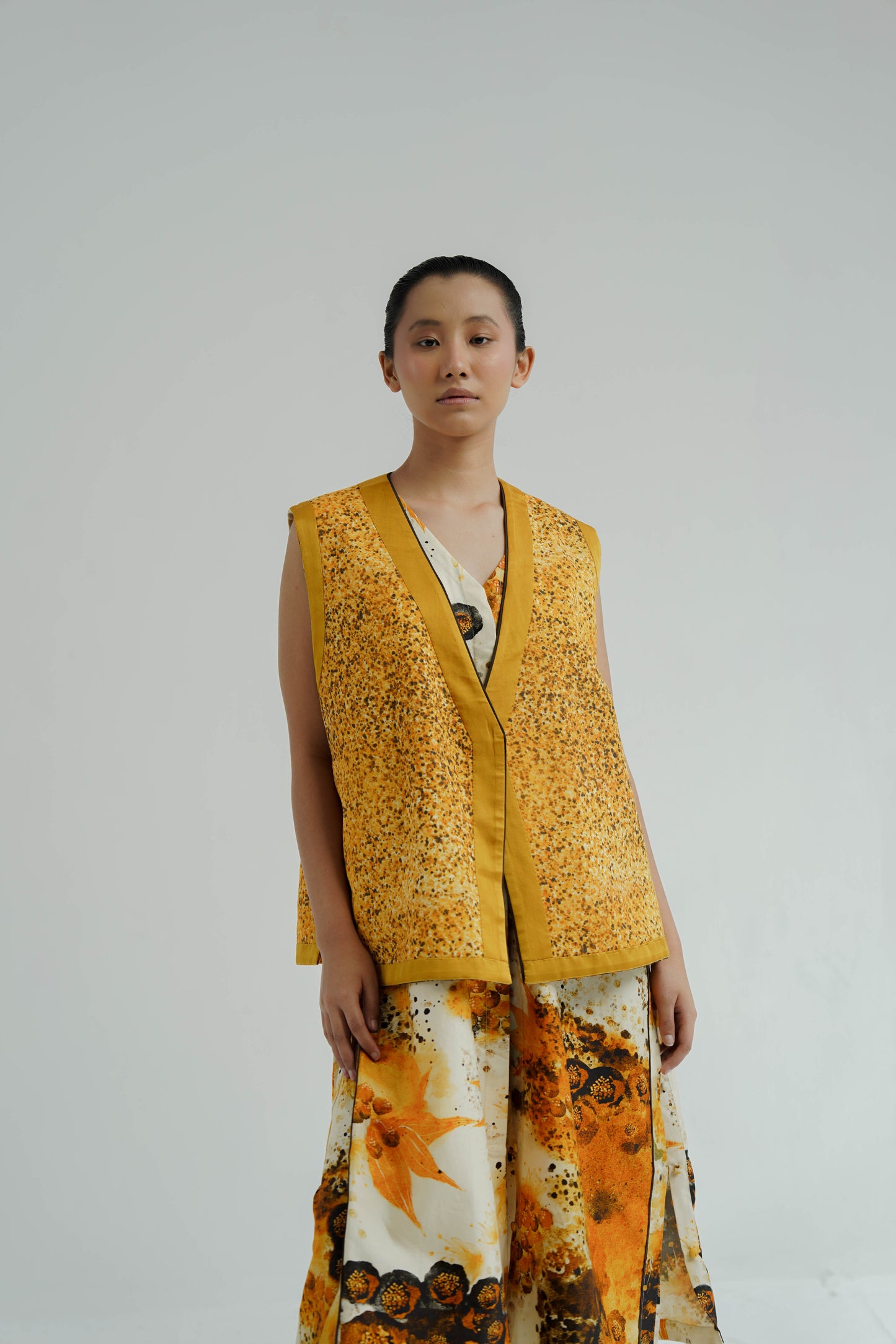 Mustard  Florid Gilet