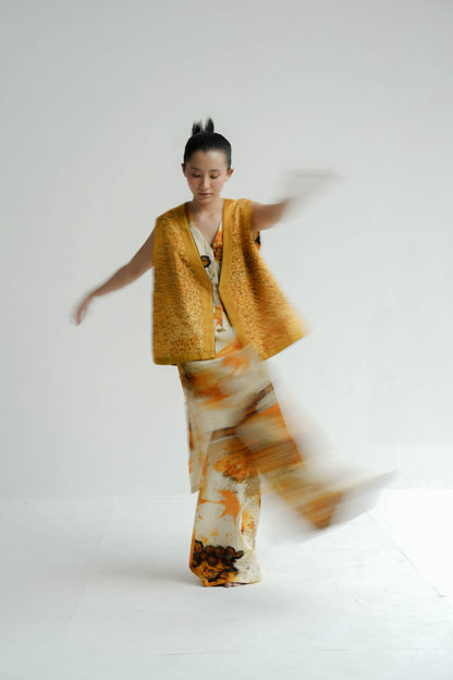 Mustard  Florid Gilet