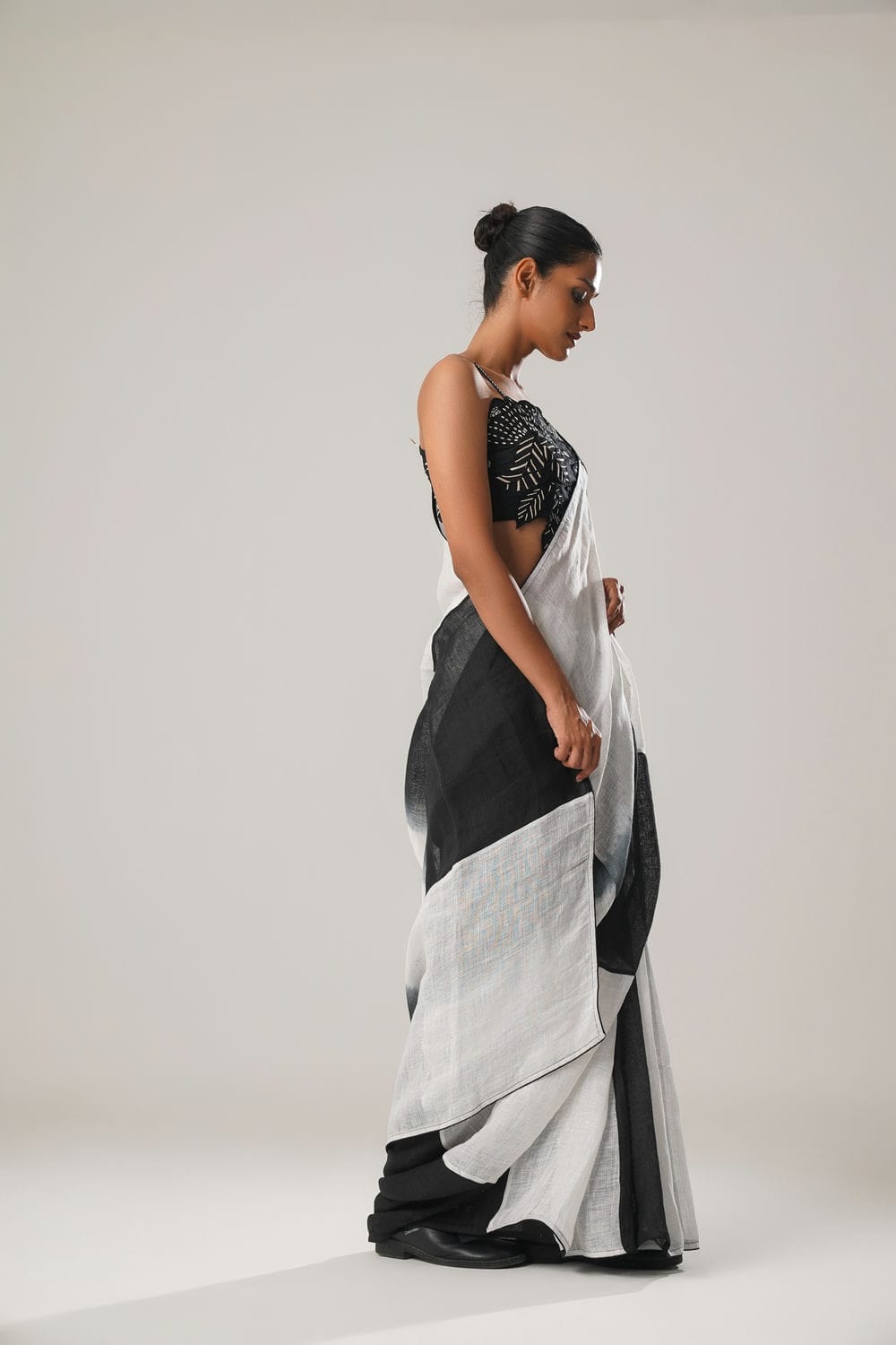 MJ Ombre Check Saree