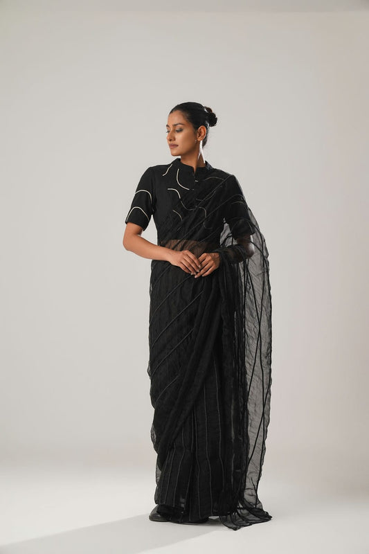 MJ Black Dori Saree