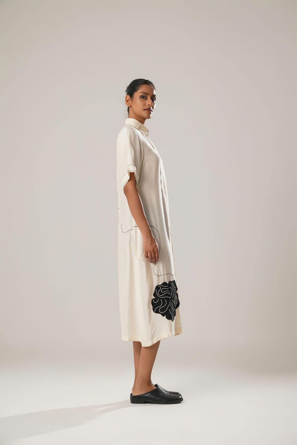 MJ White Pleated Dress
