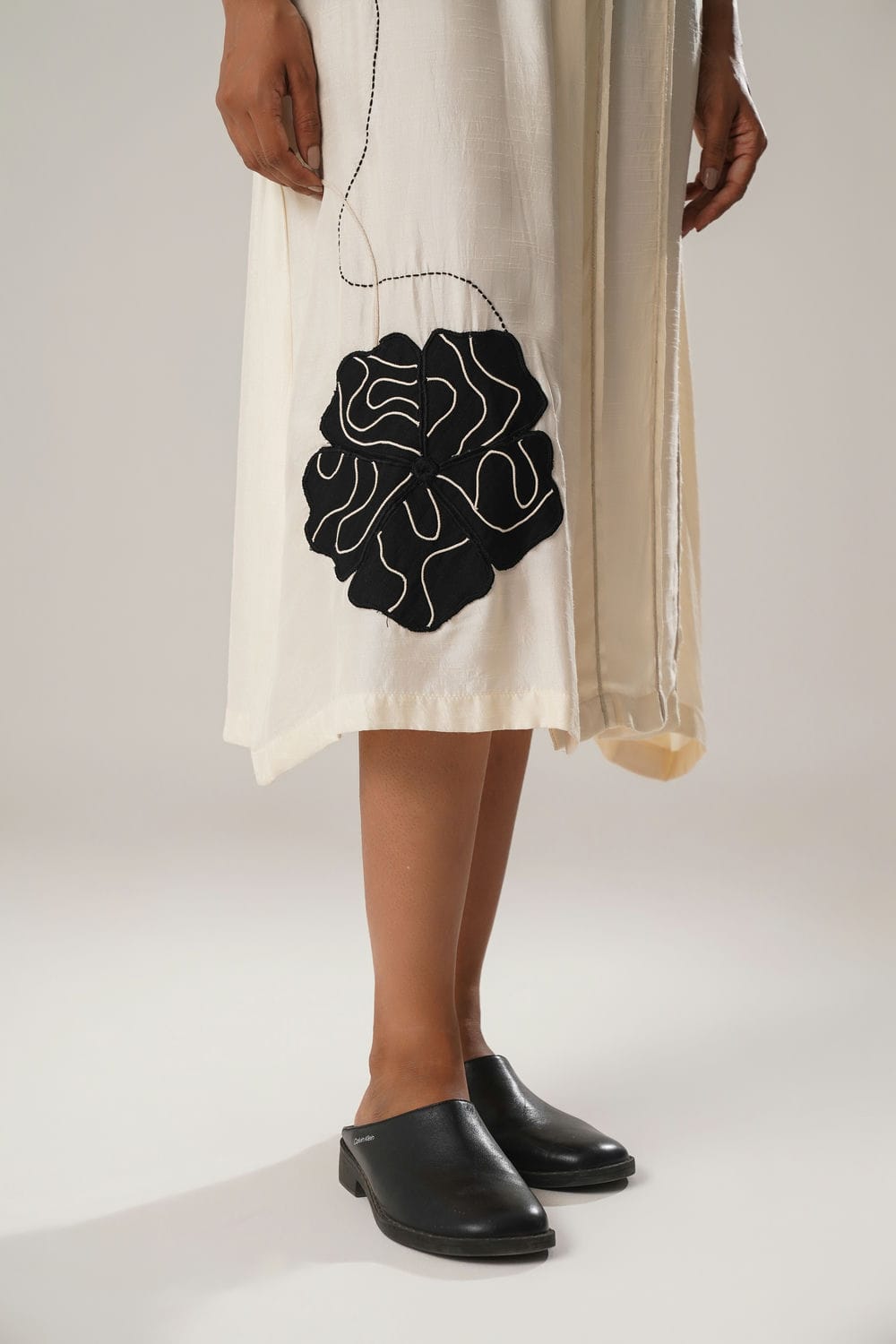 MJ White Pleated Dress
