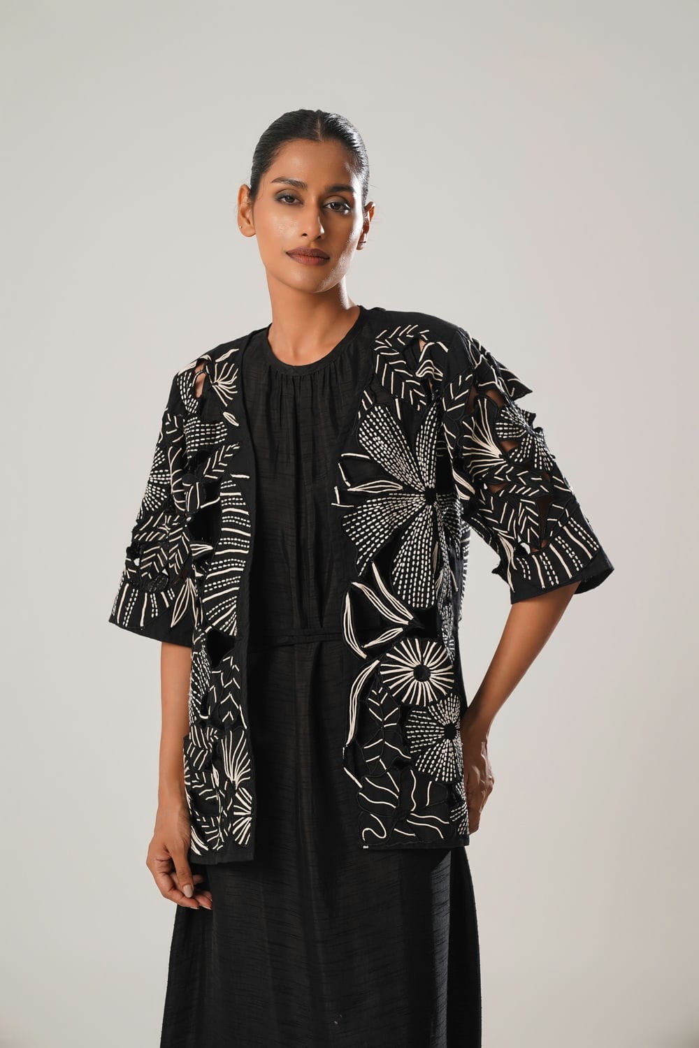 MJ Cutwork Jacket Set