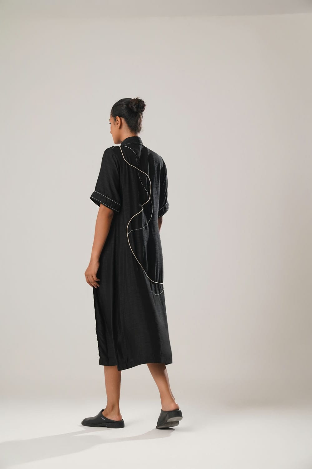 MJ Black Pleated Dress