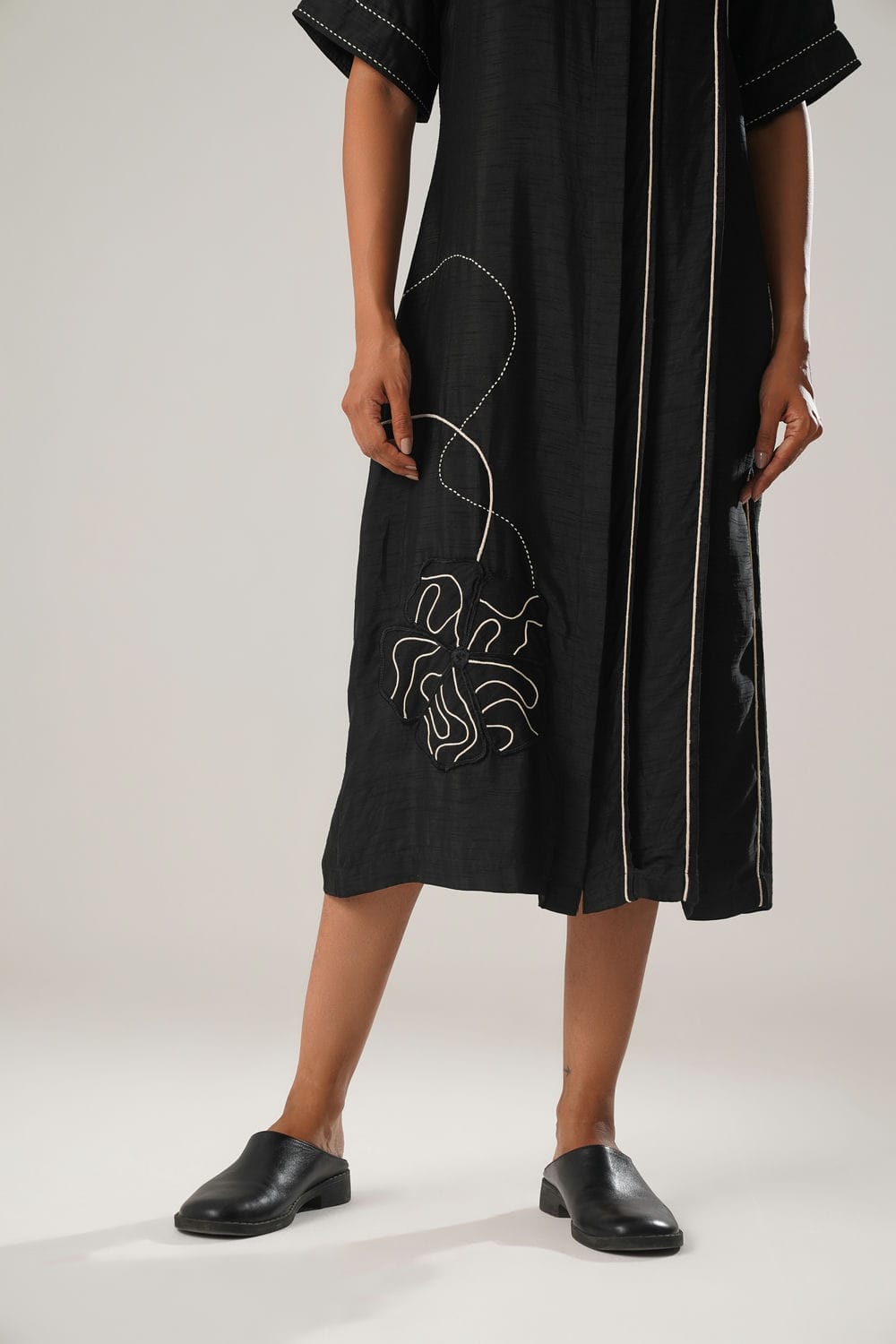 MJ Black Pleated Dress