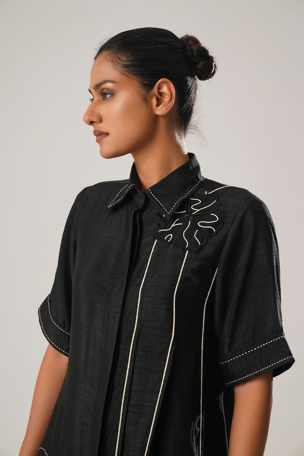 MJ Black Pleated Dress