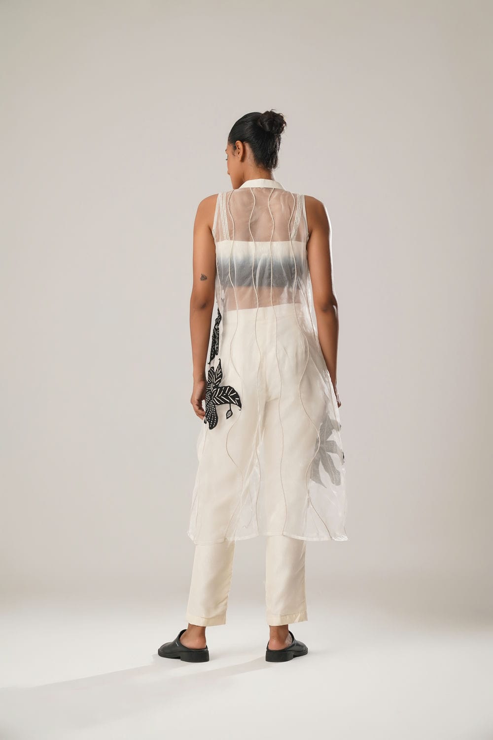 MJ Ombre Top + Cigarette Pants + Organza Jacket