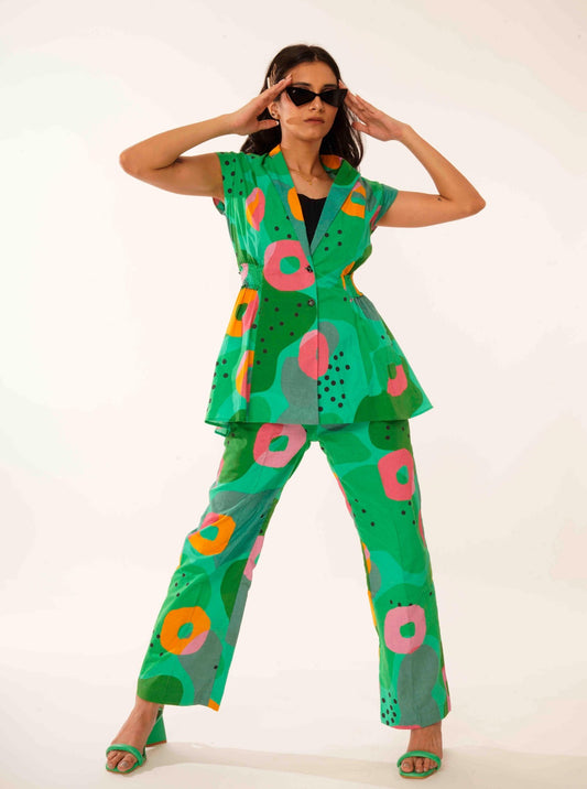 Beetle Co-ord Set (Green Print)