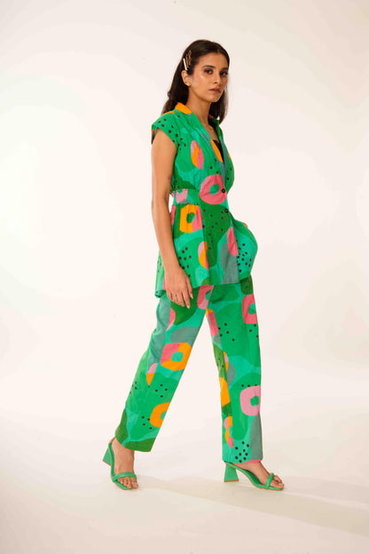 Beetle Co-ord Set (Green Print)