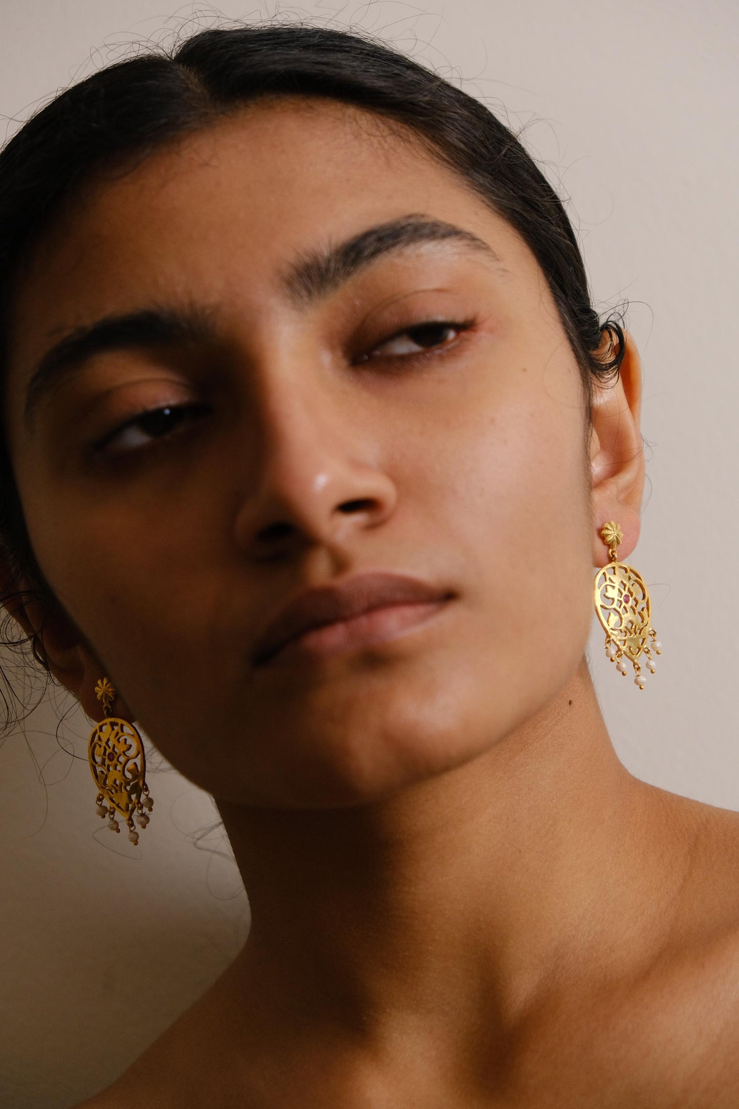 Atreyee Earrings Golden