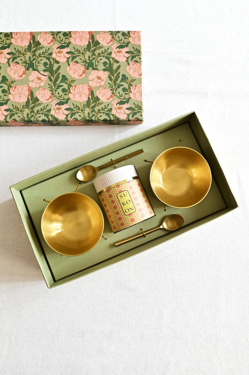 Brass Nut Bowl Set