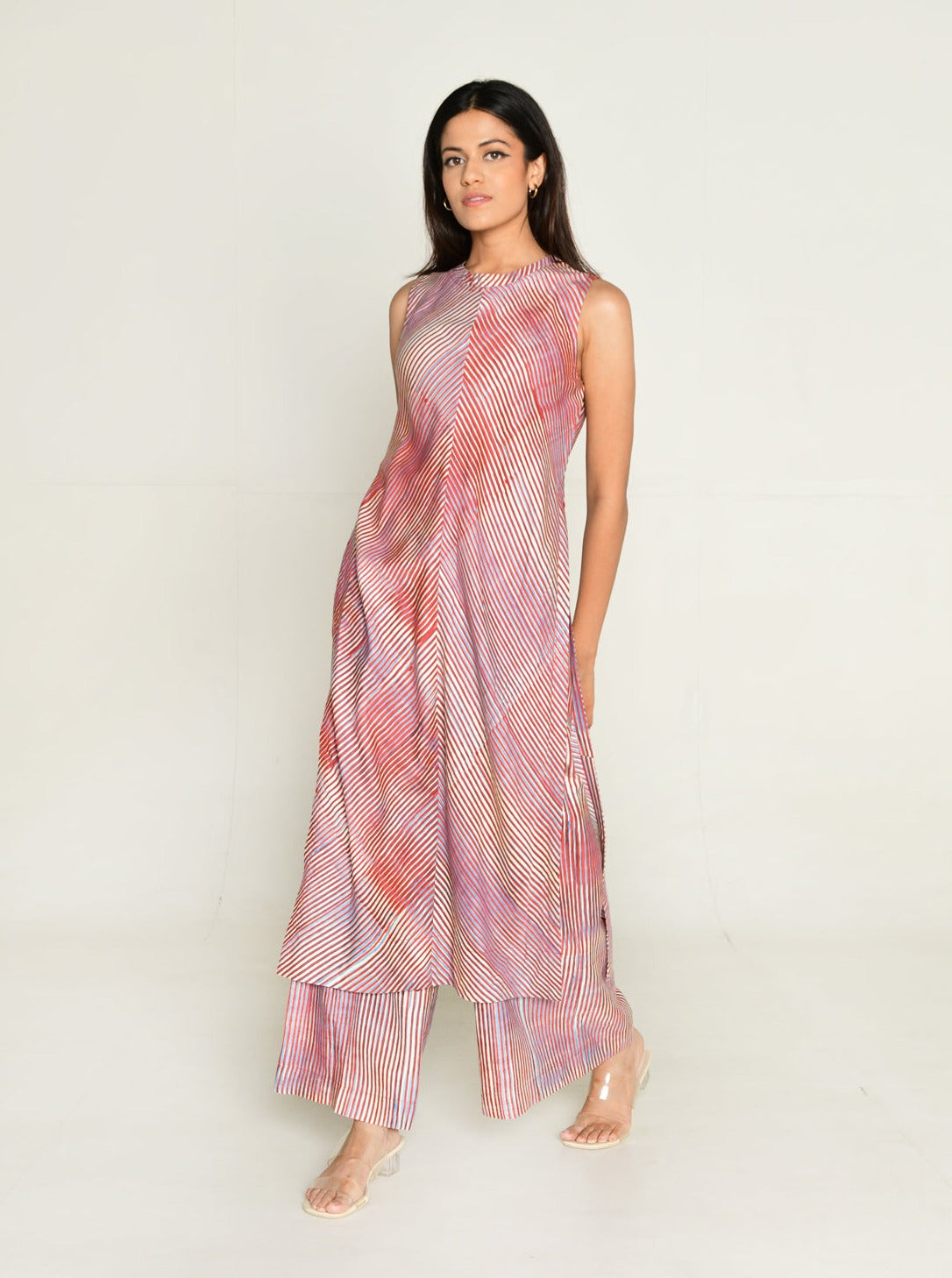 Plosky Cloud Kurta With Wide Leg Pant