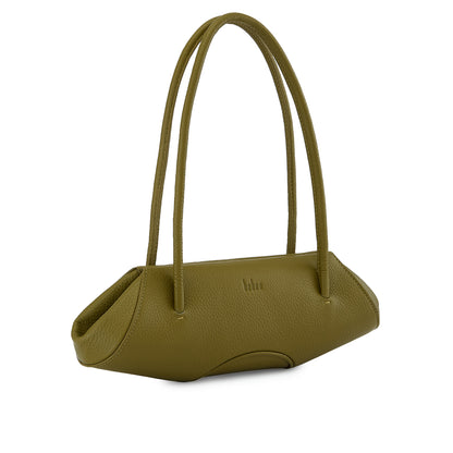 ELIZABETH BAGUETTE MINI PEBBLE OLIVE