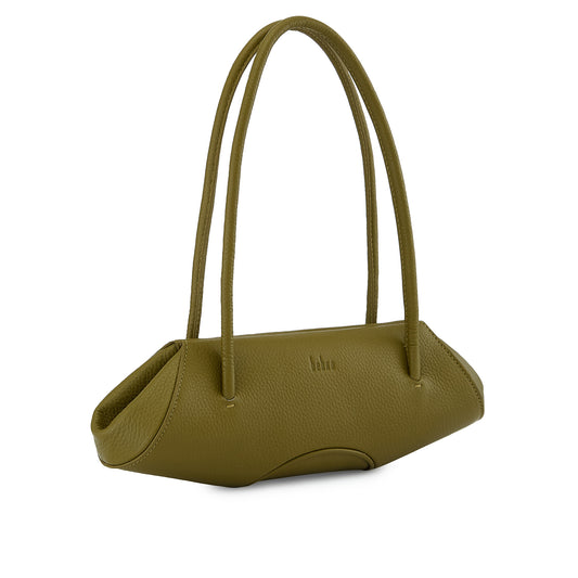 ELIZABETH BAGUETTE MINI PEBBLE OLIVE
