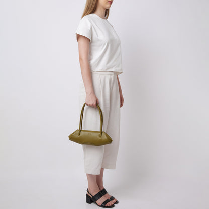 ELIZABETH BAGUETTE MINI PEBBLE OLIVE